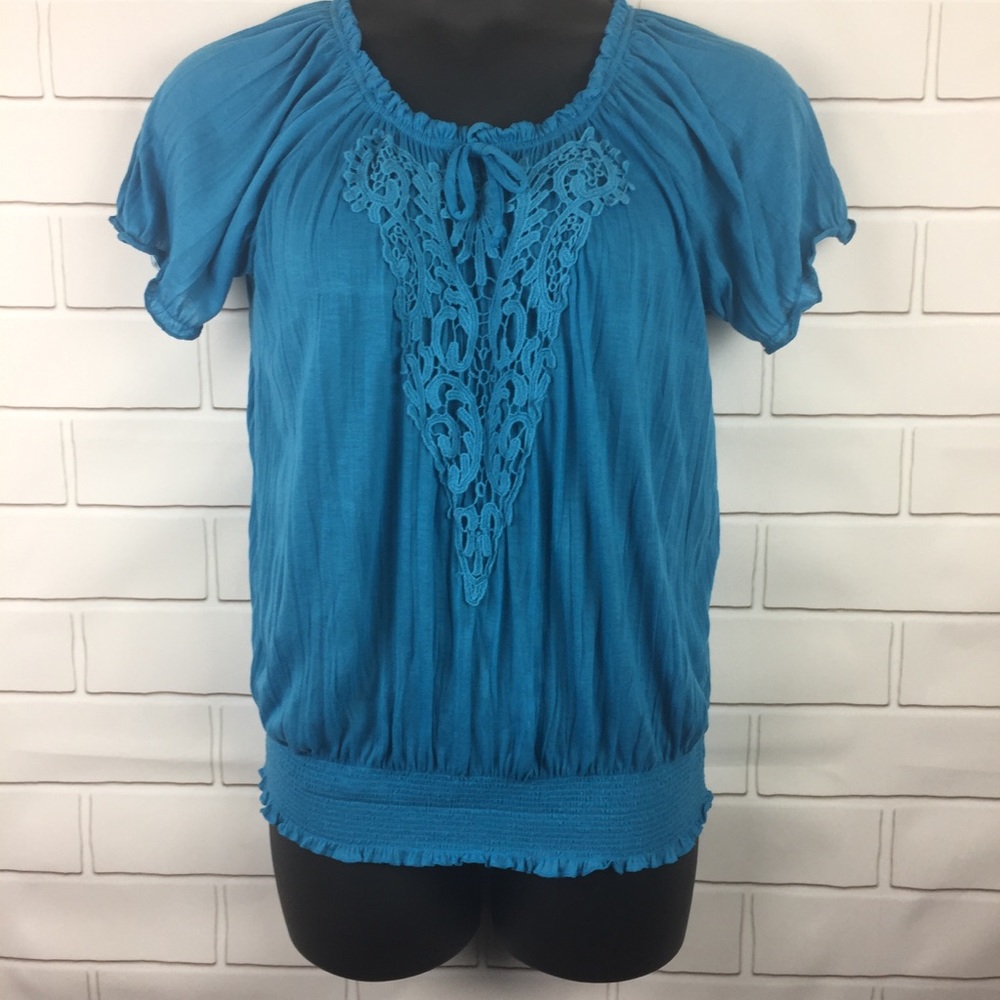New Direction Short Sleeve Gypsy Top Size L
